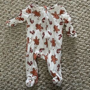 Caden Lane Festive Gingerbread and Candy Cane Footie